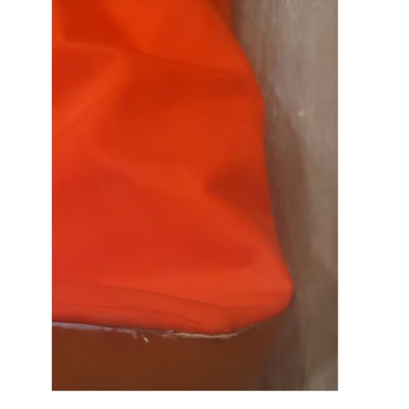Michael Kors Vibrant Orange Tote with Brown Trim - Picture 3 of 8